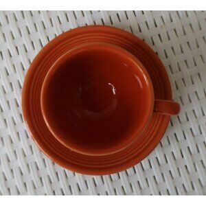FIESTAWARE "Paprika"  coffee cup & saucer color retired in 2016
